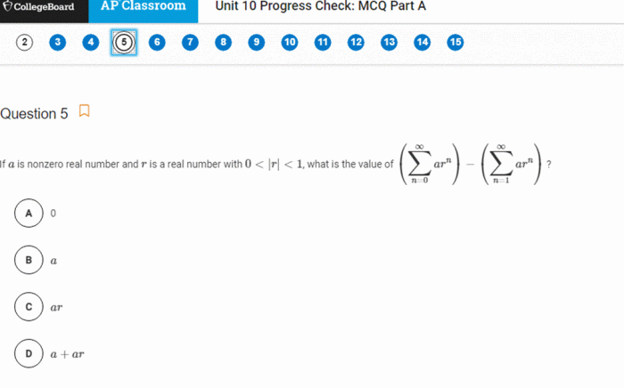 Ap calc unit 5 progress check mcq part a