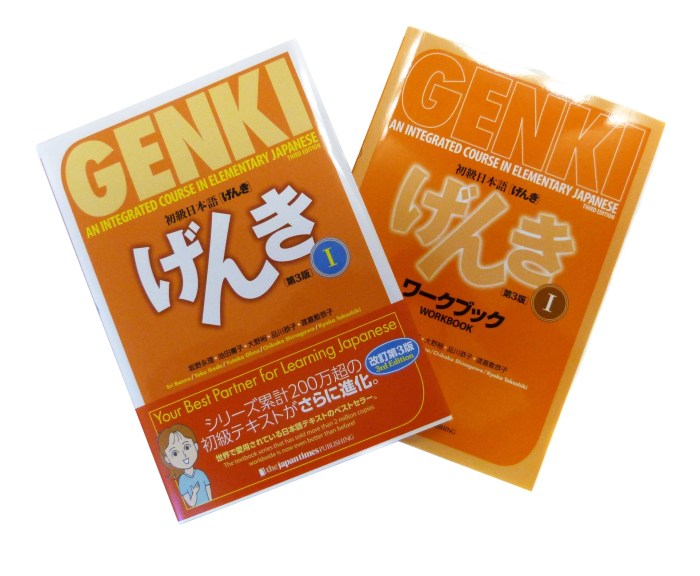 Genki textbook elementary workbook jlc