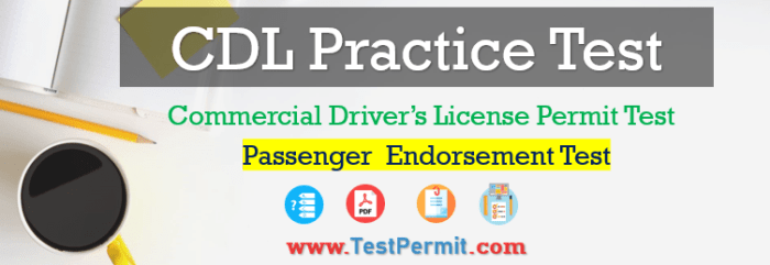 Cdl passenger endorsement practice test