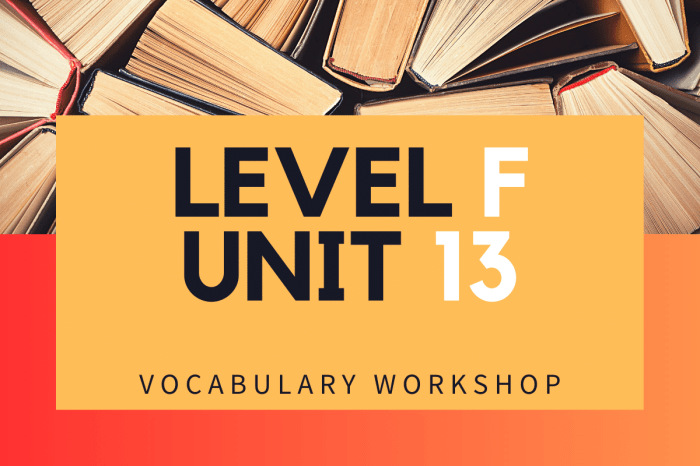 Vocabulary workshop level f unit 13