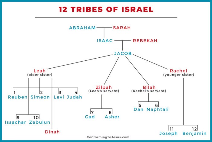 Jacob's sons and their mothers