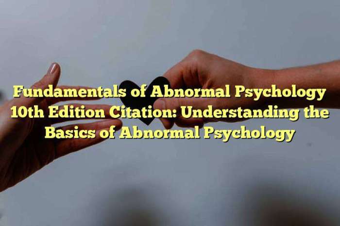 Fundamentals of abnormal psychology 10th edition