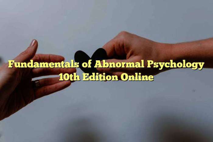 Fundamentals of abnormal psychology 10th edition